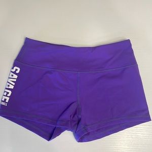 Savage barbell purple shorts